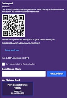 kryptozahlung bitcoincasino