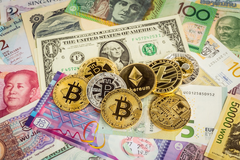 krypotwaehrung fiatgeld dollar bitcoin
