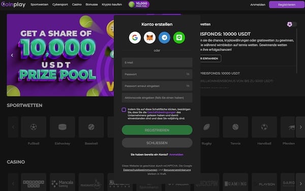 coinplay registrierung